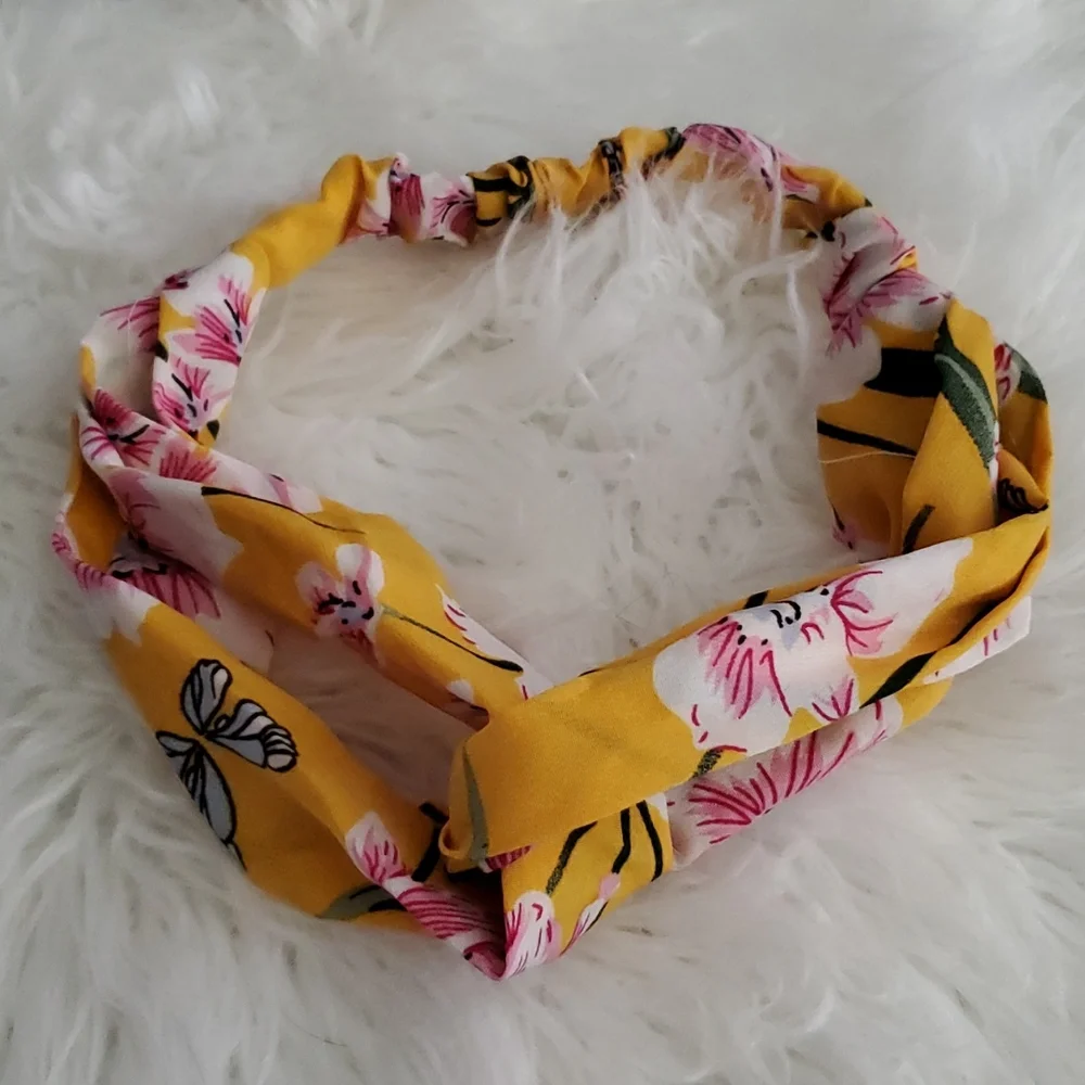 3/$15 Floral Stretchy Elastic Headbands